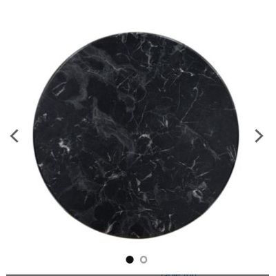 Anthracite Black Laminate Table Top Round 600mm Di