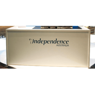 HOSPITALITY COUNTER WHITE with GRAPHICS