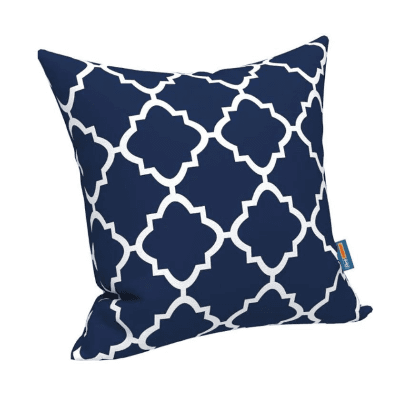 Cushion - Blue and White Geo