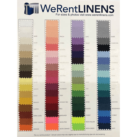 Linens Rental Array LINENS